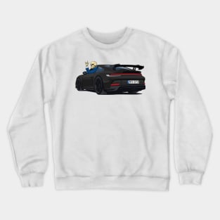 car 911 GT3 skull metal hands black Crewneck Sweatshirt